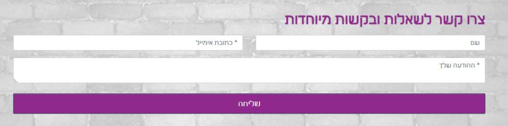 פורמס וויזרד אתר מידע טופס יצירת קשר