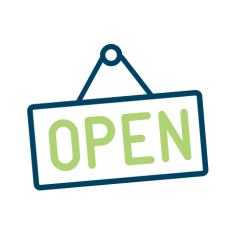 open sign